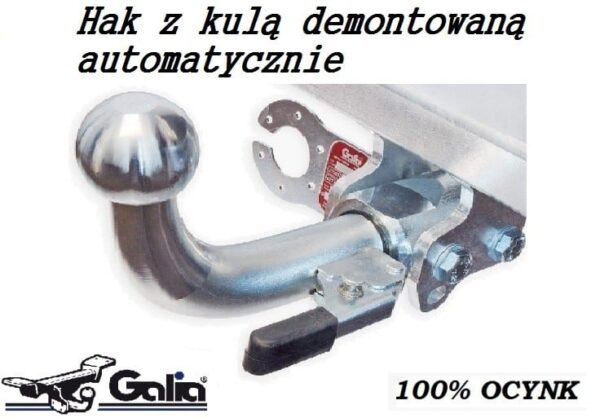 Hak holowniczy Galia z kulą wypinaną automatycznie